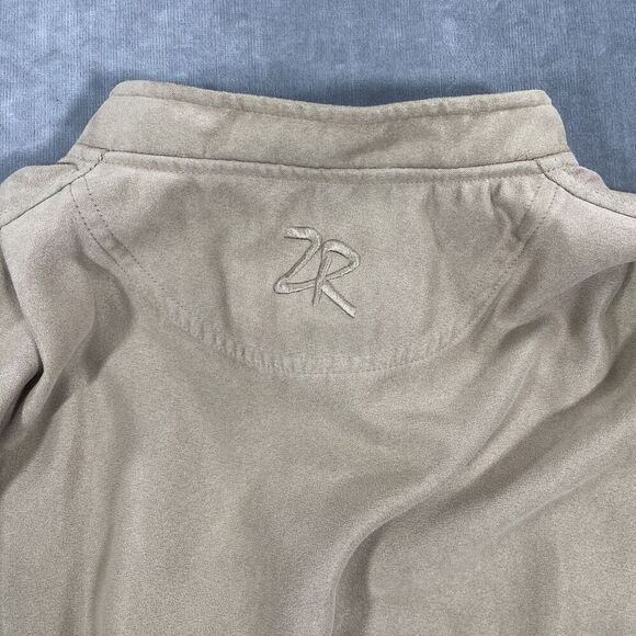 Zero Restriction‎ Golf Outerwear Men's Camel Vest Micro-suede Size XL 1/4 Snap - Picture 8 of 8